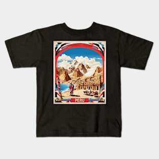 Lima Peru Tourism Vintage Poster Kids T-Shirt